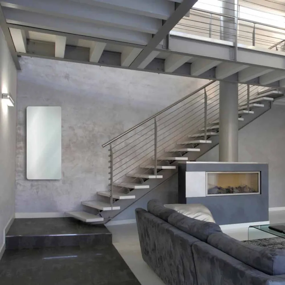 Radiador de diseño eléctrico en vidrio templado Jonny. viadurini