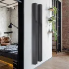 Radiador eléctrico de acero al carbono con dos acabados, fabricado en Italia - Ember viadurini