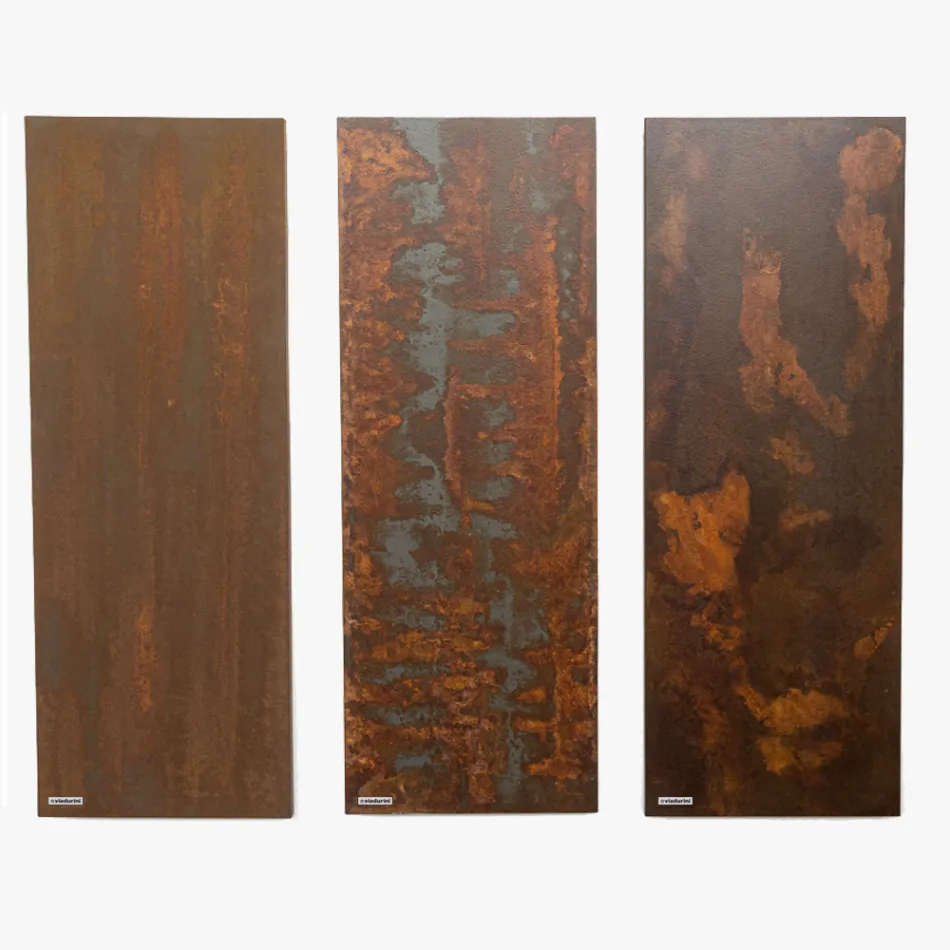 Radiador eléctrico en polvo de mármol italiano efecto Corten - Lines viadurini