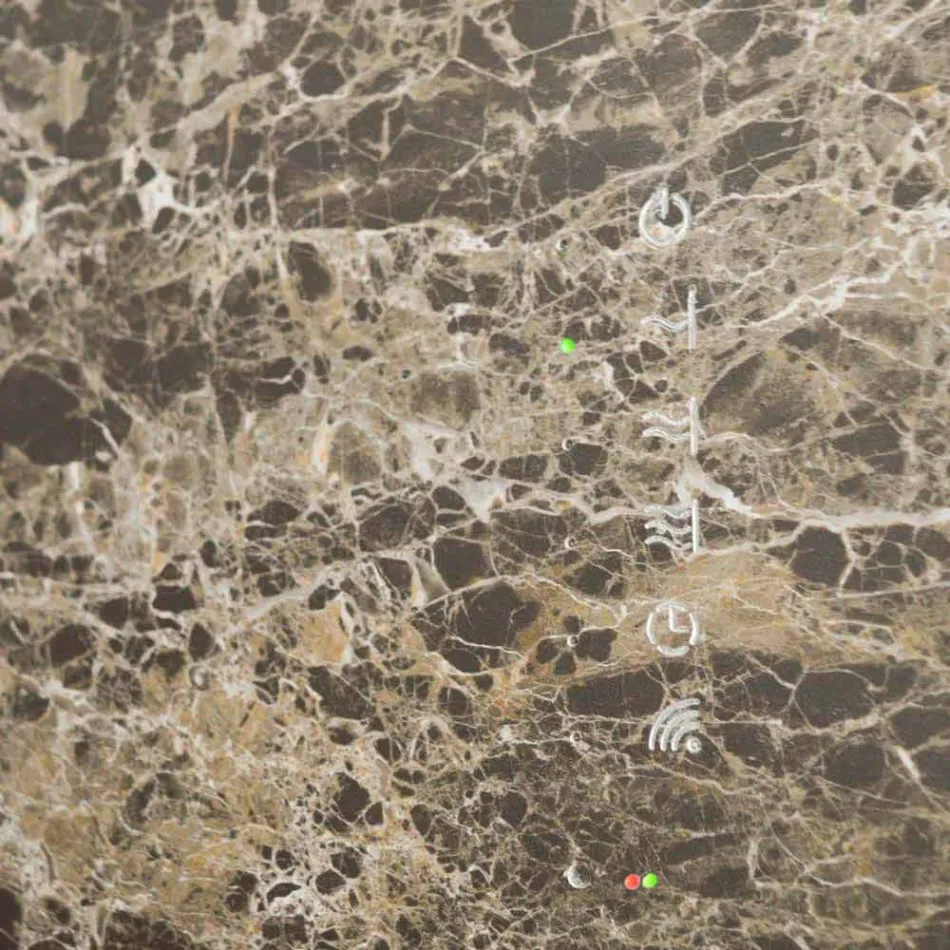 Radiador eléctrico de vidrio templado con acabado de piedra Jonny viadurini