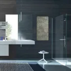 Radiador eléctrico de vidrio templado con acabado de piedra Jonny viadurini