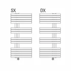 Radiador eléctrico de pared de diseño moderno para baño 400 W - Peacock viadurini