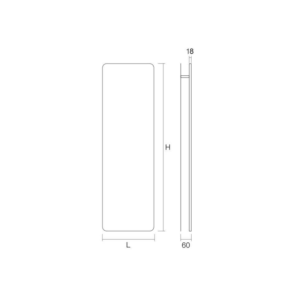 Radiador eléctrico de vidrio y aluminio Made in Italy - Glaze viadurini