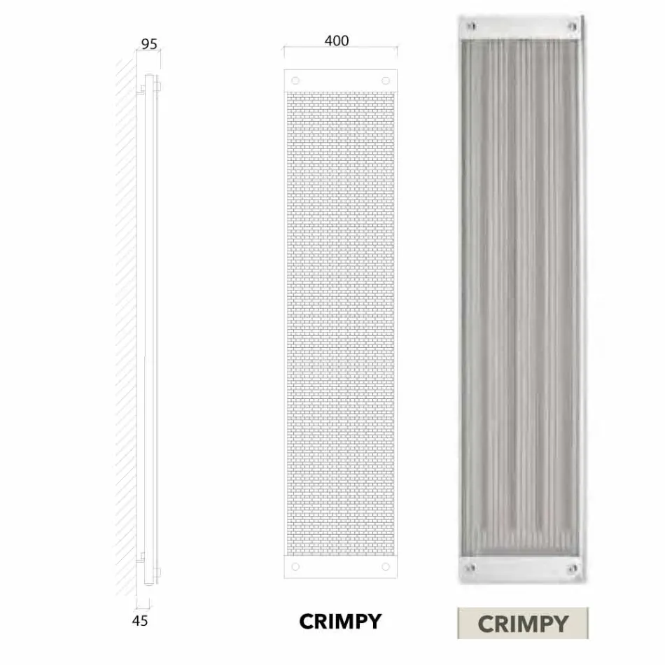 Los radiadores eléctricos verticales diseño moderno vestido nuevo por Scirocco H viadurini