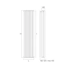 Radiador hidráulico con colectores horizontales y tubos verticales - Colomba viadurini