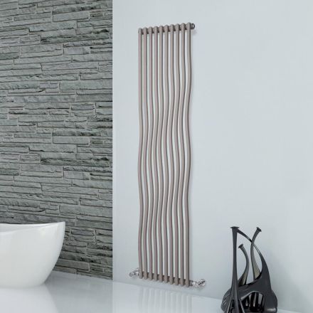 Ribes - Radiador hidráulico de fabricación italiana con elementos verticales curvados viadurini