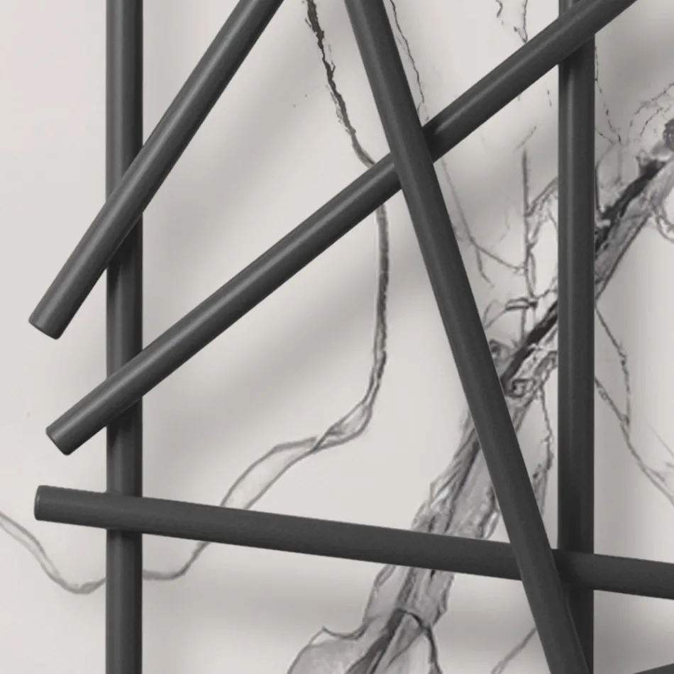 Radiador hidráulico de acero con tubos de sección redonda fabricado en Italia - Aleatorio viadurini