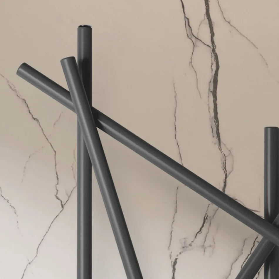 Radiador hidráulico de acero con tubos de sección redonda fabricado en Italia - Aleatorio viadurini