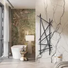 Radiador hidráulico de acero con tubos de sección redonda fabricado en Italia - Aleatorio viadurini