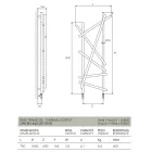Radiador hidráulico de acero con tubos de sección redonda fabricado en Italia - Aleatorio viadurini