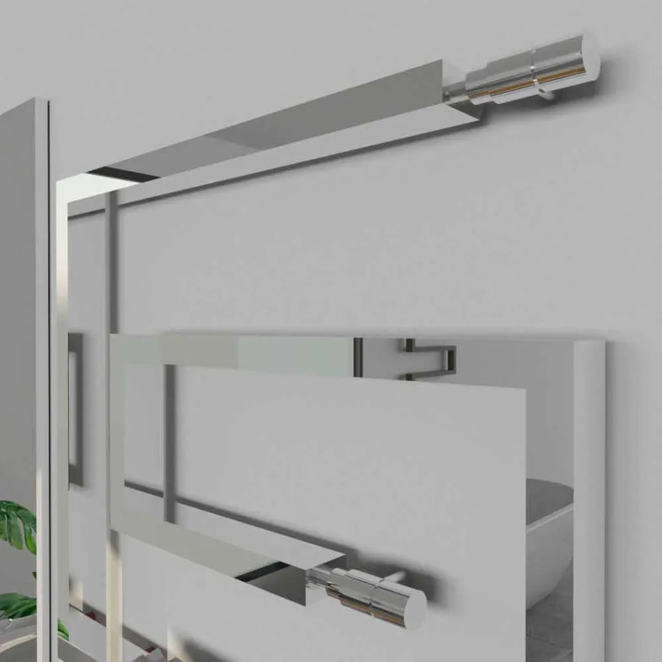 Radiador decorativo hidráulico Snake de acero inoxidable cepillado de Scirocco H viadurini