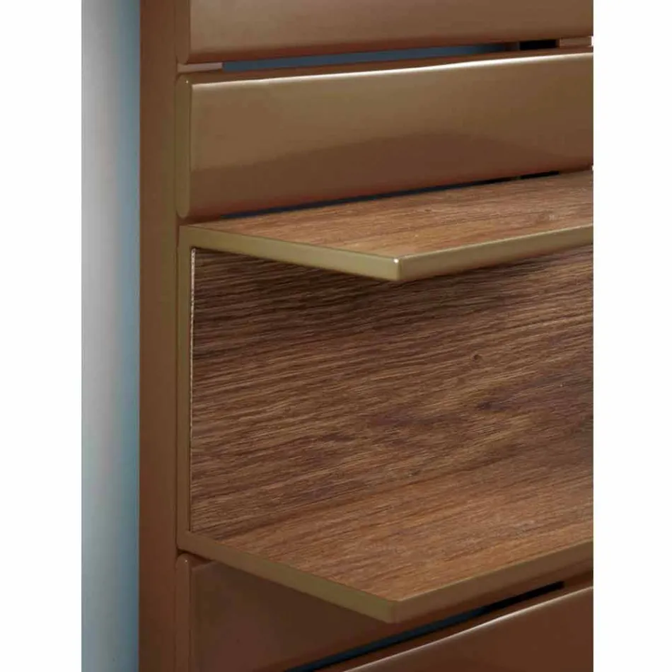 acero hidráulico TERMOARREDO, estantes de roble, Utilidad Scirocco H viadurini