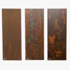 Radiador hidráulico en polvo de mármol italiano efecto Corten - Lines viadurini