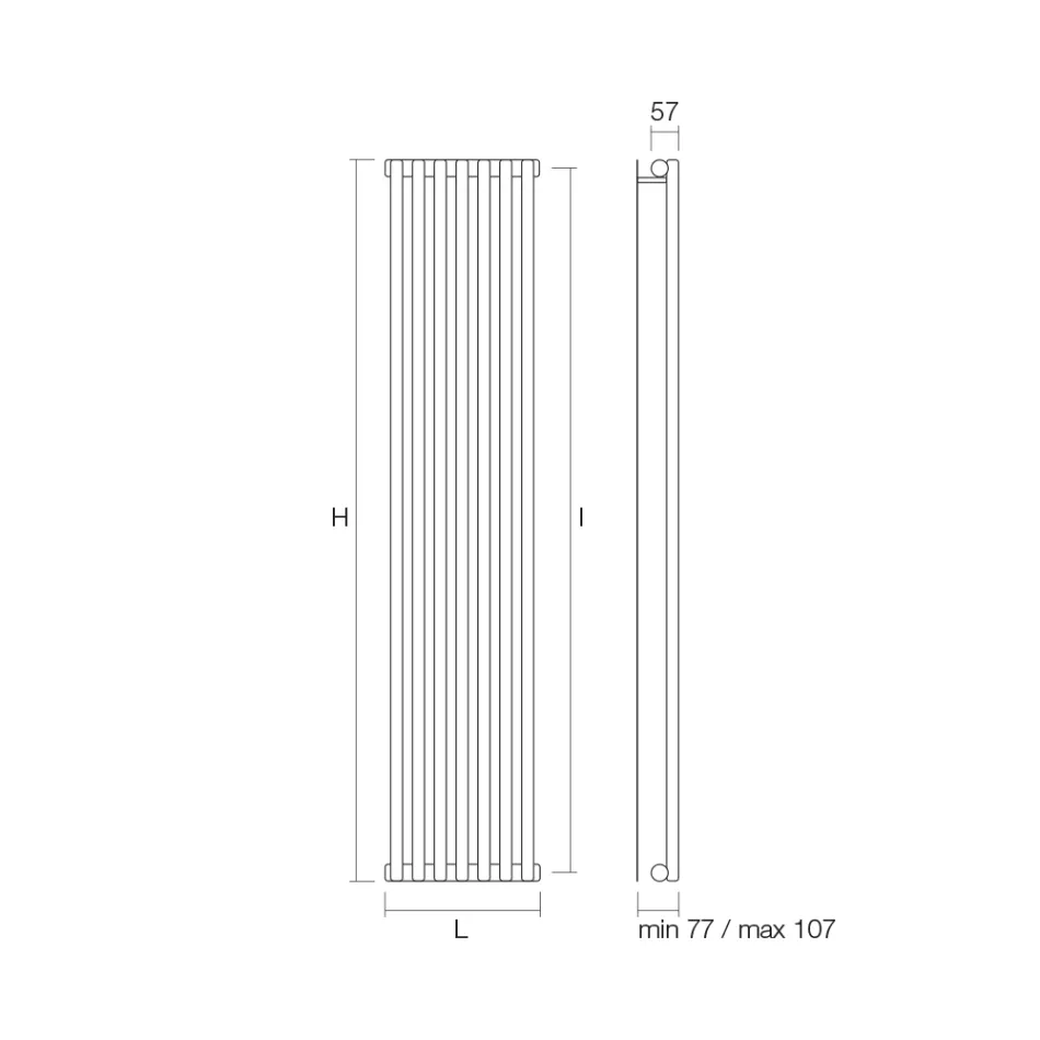 Radiador hidráulico fabricado en acero al carbono Made in Italy - Cannoli viadurini