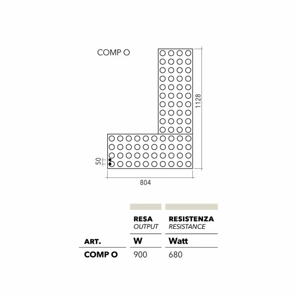 TERMOARREDO diseño hidráulico del ladrillo de Lego hizo en Italia por Scirocco H viadurini