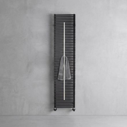 Radiador mixto Lux con toallero de acero, fabricado en Italia. viadurini