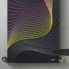 Radiador de pared hidráulico moderno de acero con decoración de 839 vatios - Kelvin viadurini