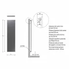 Radiador de pared hidráulico moderno de acero con decoración de 839 vatios - Kelvin viadurini