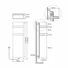 Radiador de toalla de diseño eléctrico vertical de hasta 1000 vatios - Rebel viadurini