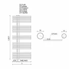 Calentador de toallas de pared de diseño moderno hasta 690 W - Pavo real viadurini