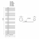 Calentador de toallas para radiador cromado en acero Diseño hidráulico 483 W - Pavone viadurini