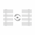 Calentador de toallas para radiador cromado en acero Diseño hidráulico 483 W - Pavone viadurini