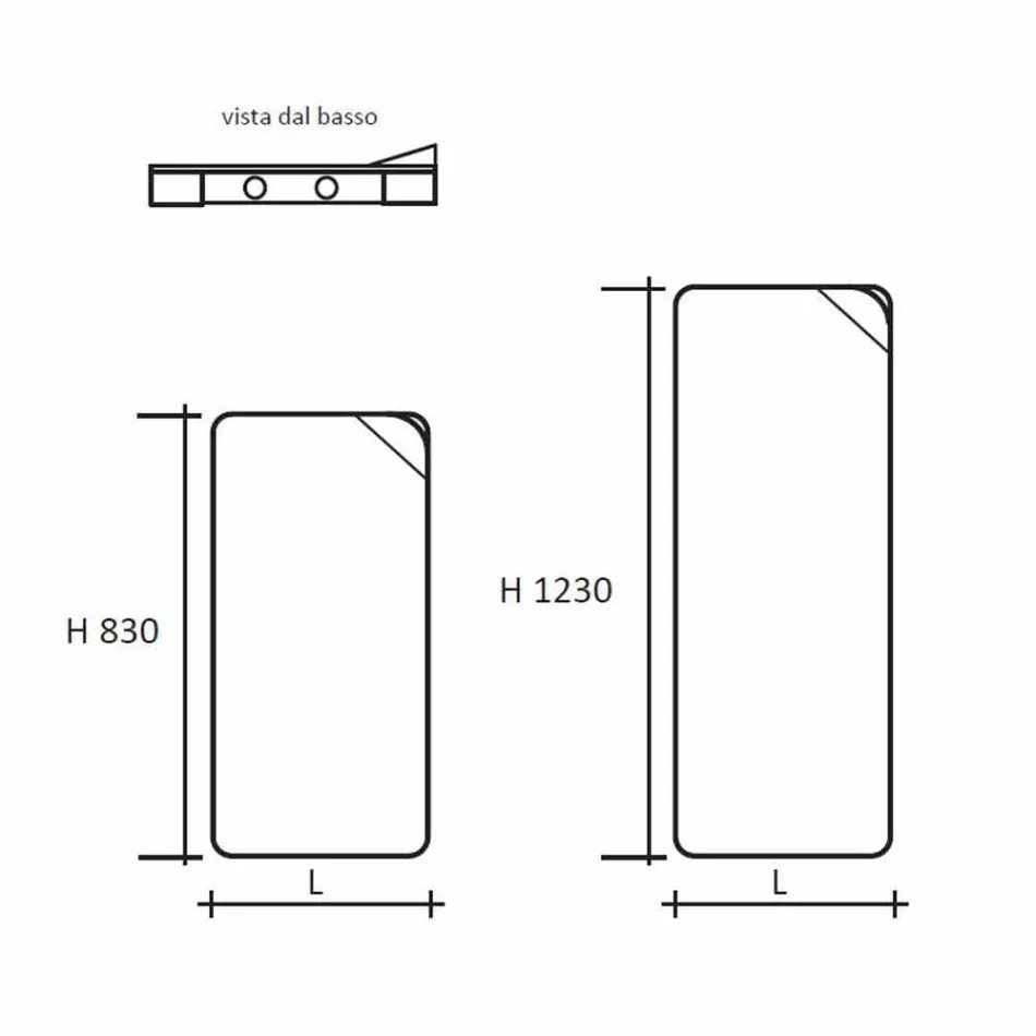 Radiador vertical con diseño hidráulico en aluminio coloreado hasta 662 W - Libro viadurini