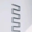 TERMOARREDO vertical de acabado cromado hidráulico serpiente por Scirocco H viadurini