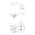 Termostático de ducha empotrado de diseño vintage en latón Made in Italy - Elisea viadurini