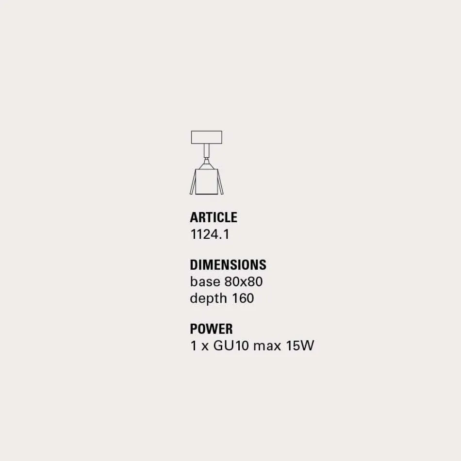 Toscot Piastra faro con 1 luz direccional viadurini