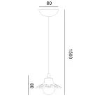 Toscot Apuane lámpara de suspensión de terracota sin roseta Made in Toscana viadurini