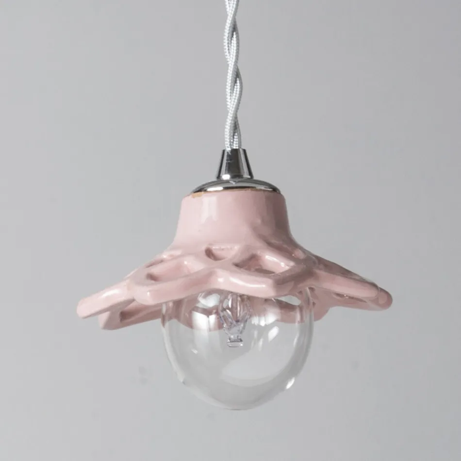 Toscot Apuane lámpara de suspensión de terracota sin roseta Made in Toscana viadurini