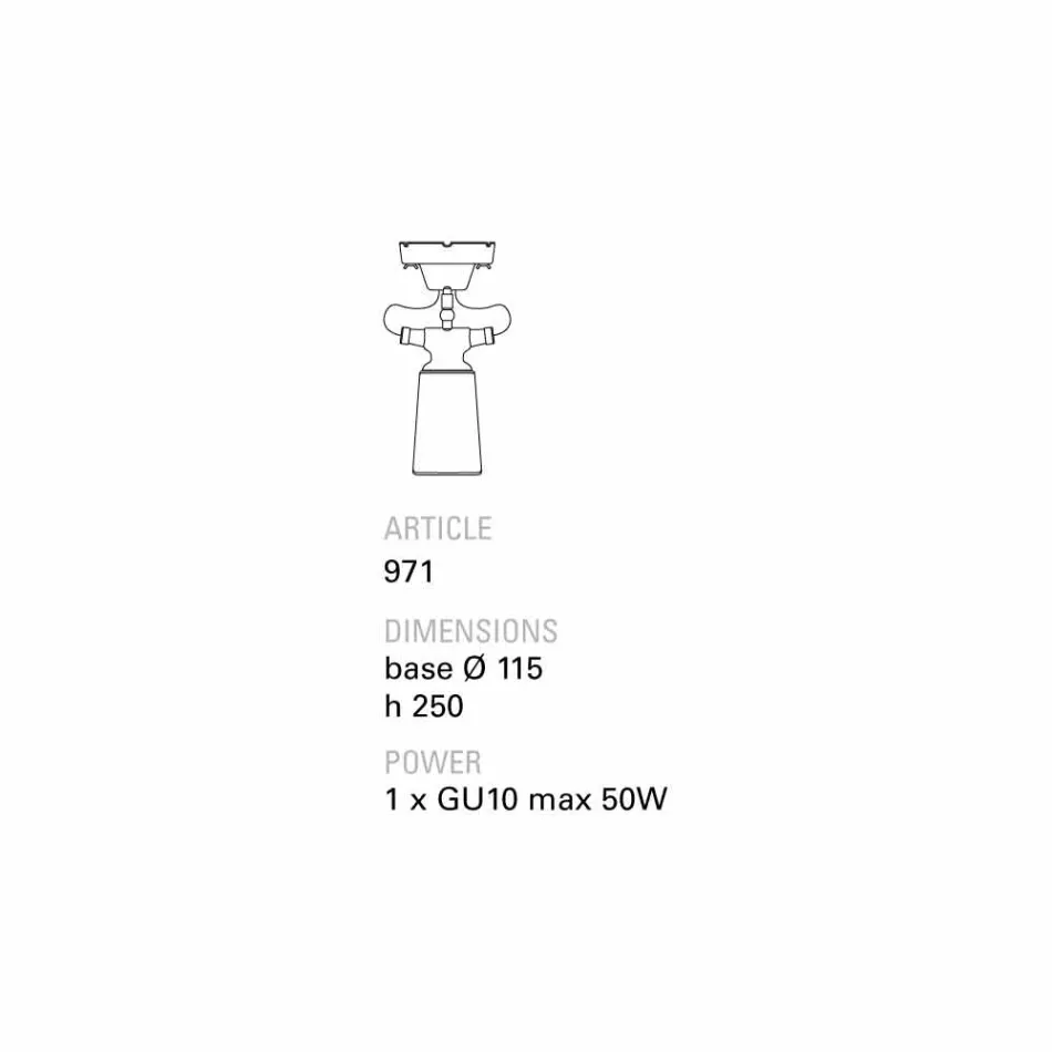 TOSCOT Battersea proyector del techo de cerámica, diseño moderno viadurini
