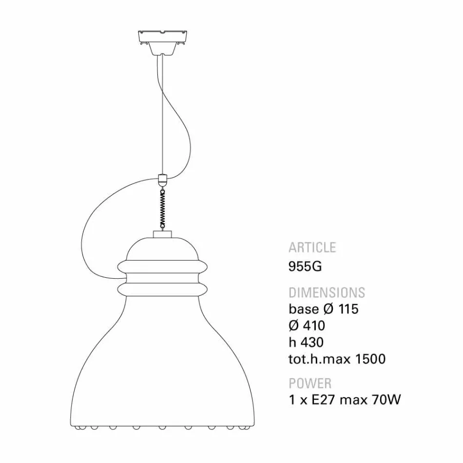 TOSCOT Battersea techo moderna de cerámica lámpara viadurini