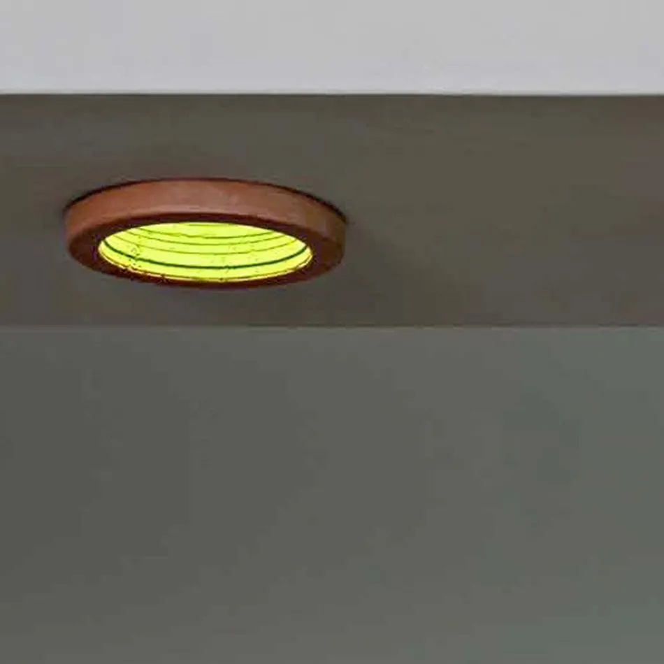 Foco empotrable Toscot Carso Ø14 cm en terracota fabricado en Toscana viadurini