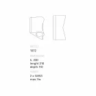 Toscot Lido aplique interior / exterior de diseño hecho a mano en Italia viadurini