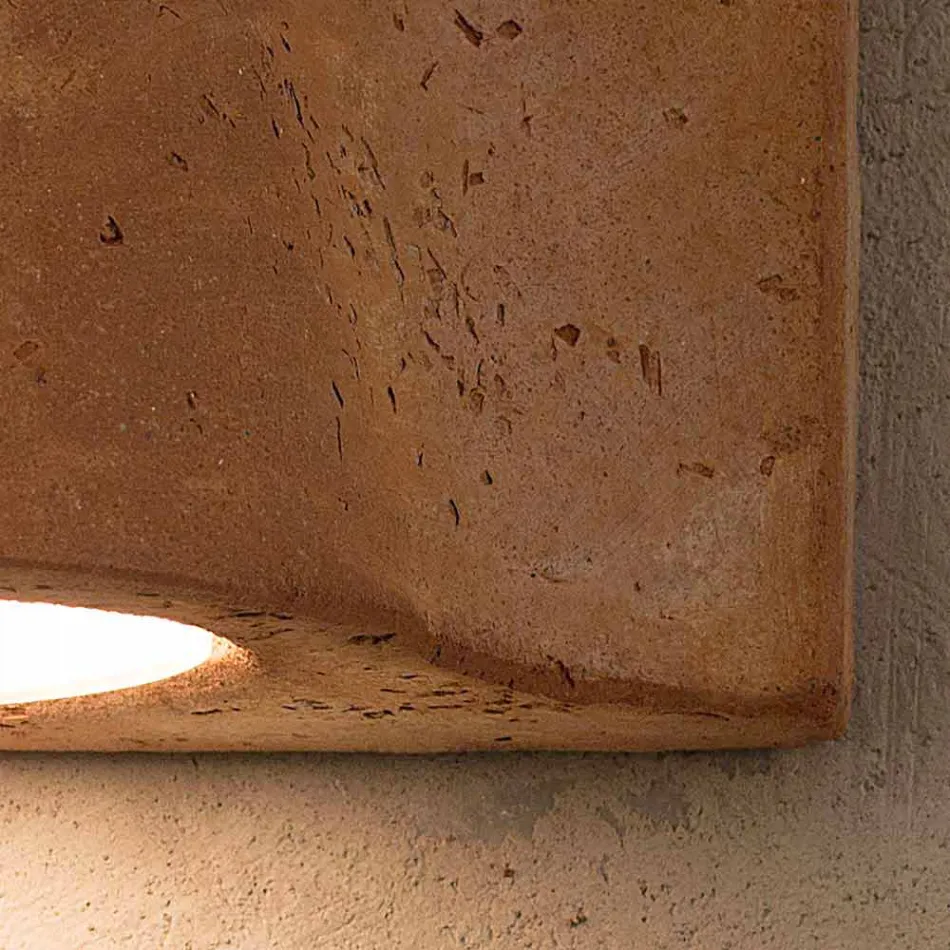 Lámpara de pared de terracota interior / exterior Toscot Lido fabricada en Italia viadurini