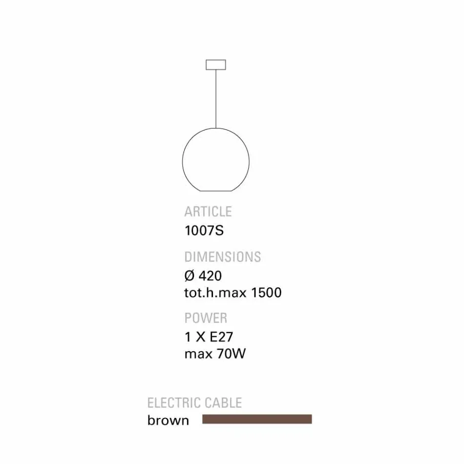 Lámpara de techo TOSCOT Newton contemporáneo en terracota hecho a mano viadurini