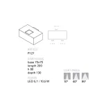 Toscot Smith aplique LED para jardín de terracota, fabricado en Toscana viadurini