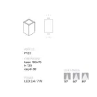 Toscot Smith aplique LED de jardín hecho a mano en terracota viadurini