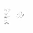 TOSCOT Tráfico de cerámica de pared Lámpara hizo en Toscana viadurini