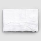 Mantel de lino blanco con borde plisado de lujo italiano - Tippel viadurini