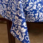 Mantel de lino 100% artesanal italiano con estampado a mano de una pieza - Marcas viadurini