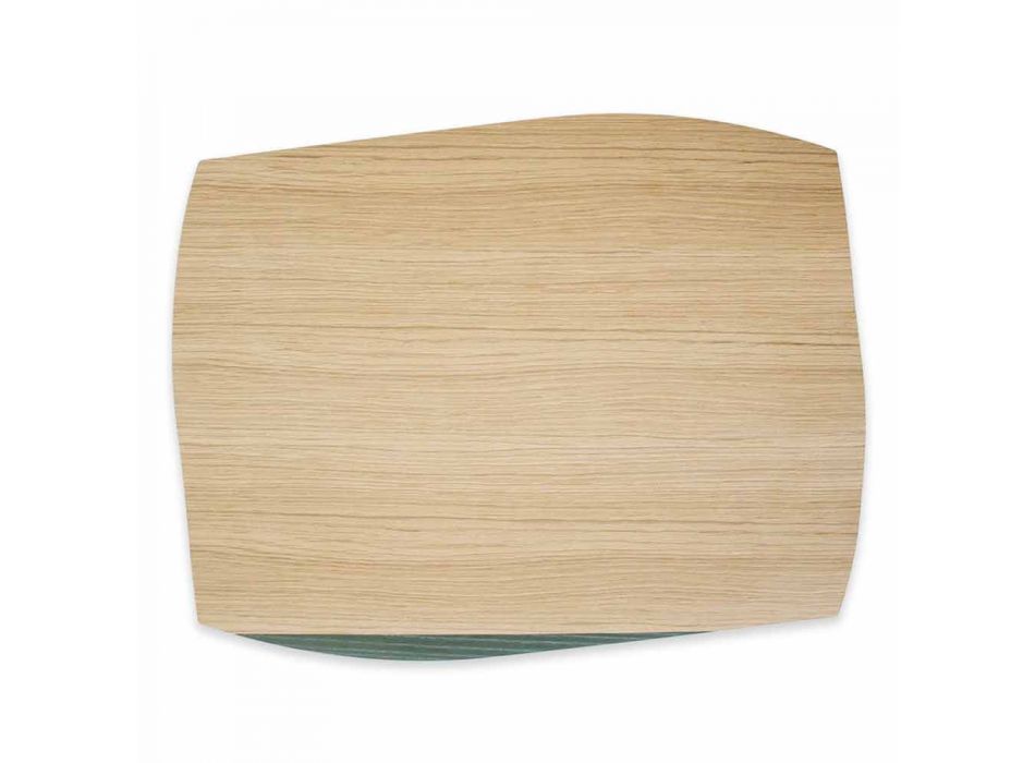 Mantel rectangular moderno en madera de roble Made in Italy - Abraham viadurini