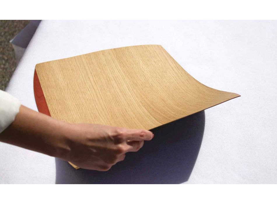 Mantel rectangular moderno en madera de roble Made in Italy - Abraham