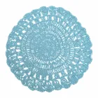 Mantel individual redondo de ganchillo, varios colores, 12 piezas - Punzolo viadurini