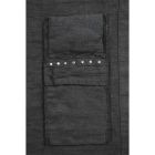 Manteles individuales y porta cubiertos con cristales en lino negro, 2 piezas - Nabuko viadurini