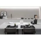 Servilletas de lino con cristales negros o mantequilla, 6 piezas Lujo italiano - Prezio viadurini