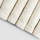 Servilletas de lino con cristales negros o mantequilla, 6 piezas Lujo italiano - Prezio viadurini