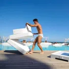 Sillón flotante de diseño blanco Trona hecho en Italia viadurini